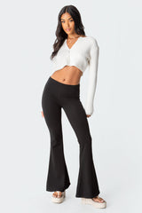 Naomi Fold Over Flared Leggings