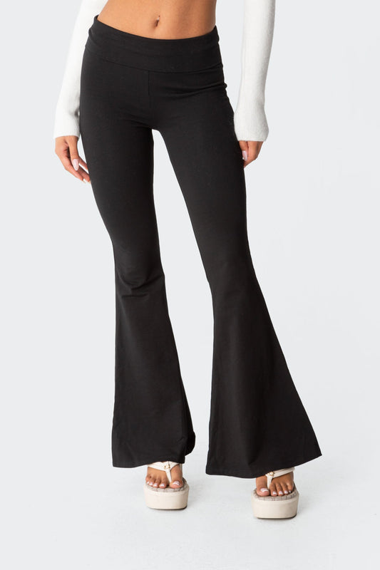 Naomi Fold Over Flared Leggings