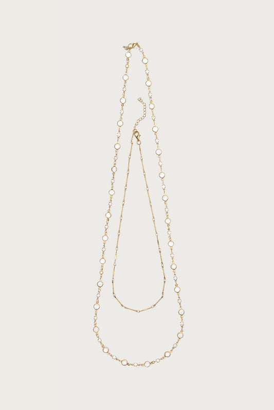 Faux Crystal Cascading Necklace Set