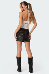 Sara Back Cut Out Halter Top