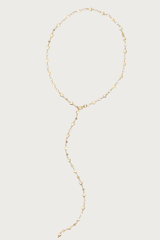 Heart & Diamond Cascading Necklace