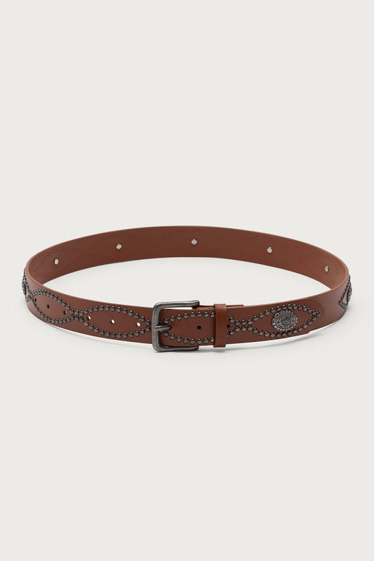 Orion Studded Faux Leather Belt