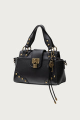 Vintage Hardware Faux Leather Bag