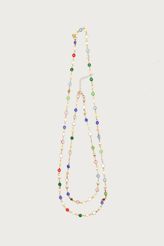 Cascading Gemstone Necklace Set