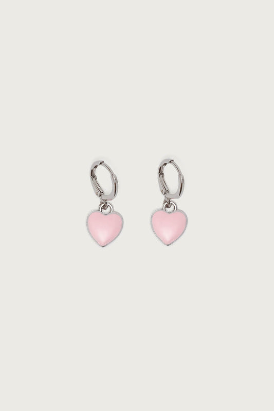 Pinky Heart Earrings