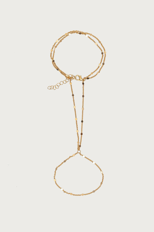 Dainty Disc Hand Chain