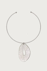 Abstract Pendant Cuff Necklace