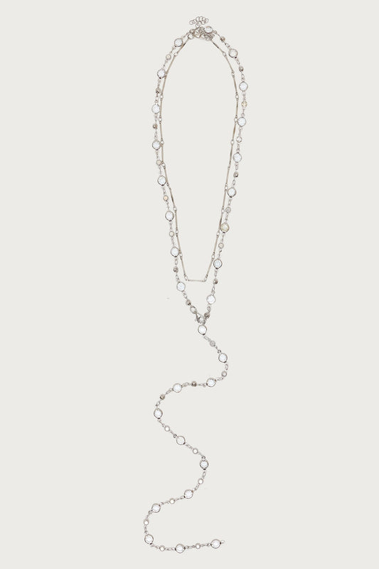 Faux Crystal Cascading Necklace Set