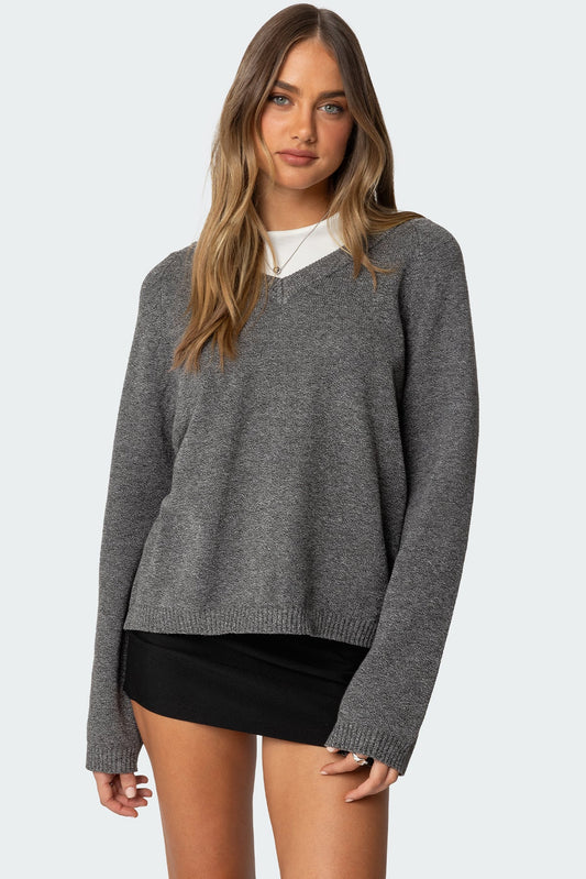 Martha Oversized V Neck Sweater