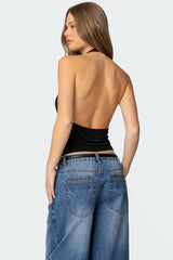 Rhia Cowl Neck Halter Top