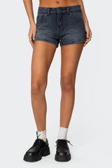 Siobhan Mid Rise Denim Shorts