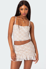 Maria Lace Cupped Tank Top