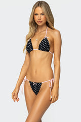 Leigh Polka Dot Triangle Bikini Top