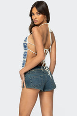 Naia Backless Crochet Top