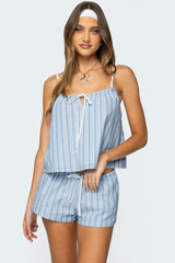 Birkley Striped Babydoll Top