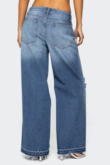 Xenia Distressed Low Rise Jeans