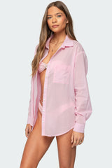 Kellen Oversized Cotton Button Up Shirt