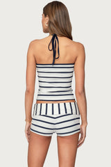 Lorenza Striped Halter Top