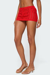 Leola Ladder Knit Mini Skirt