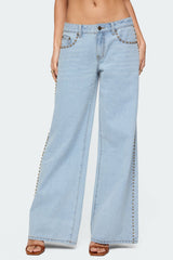 Stassie Studded Low Rise Jeans