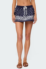 Hidi Bandana Print Mini Skirt