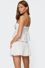 Dora Strapless Eyelet Babydoll Top