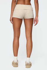 Kodi Striped Fold Over Shorts