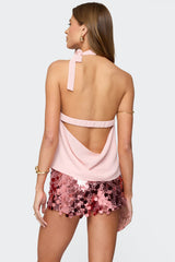 Rivere Split Front Halter Top