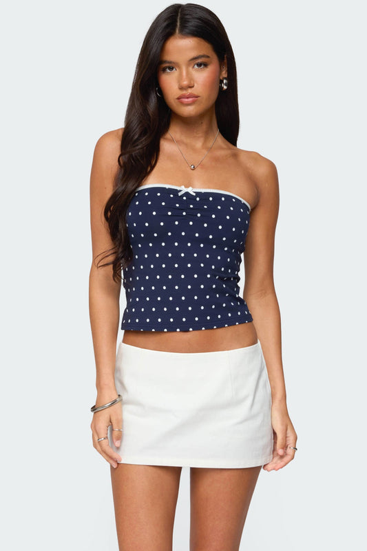 Built In Bra Polka Dot Top