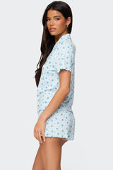 Camden Floral Pointelle Button Up Shirt