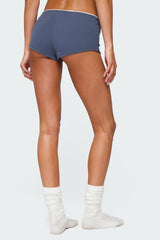 Isela Contrast Pointelle Shorts