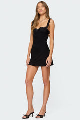 Rosine Lacey Cupped Mesh Mini Dress