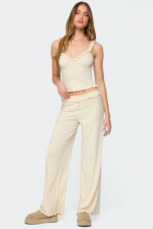 Posy Ruffle Pointelle Pants