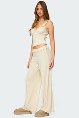 Posy Ruffle Pointelle Tank Top