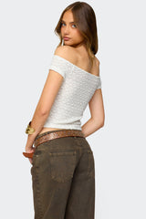 Layken Off Shoulder Textured Top