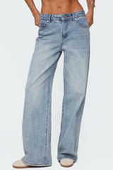 Ery Wide Leg Mid Rise Jeans