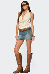 Bowiee Denim Mini Skirt