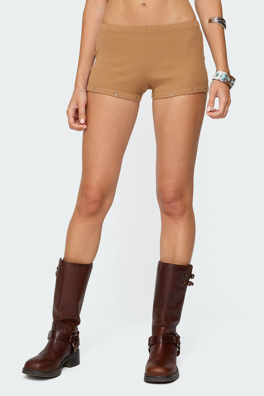 Hasel Grommet Ribbed Shorts