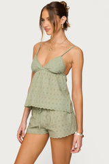 Talula Eyelet Babydoll Top