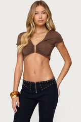 Jazzi U Ring Crop Top