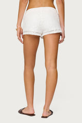 Arlie Floral Texured Sheer Shorts