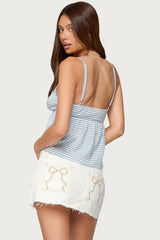 Orietta Striped Babydoll Top