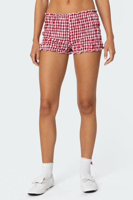 Gingham Scrunch Shorts