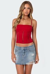 Jennie ladder knit corset