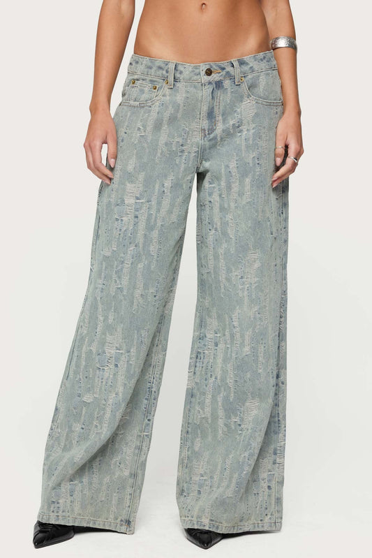 Blaze Distressed Low Rise Jeans