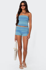 Daytona Gradient Knit Fold Over Shorts