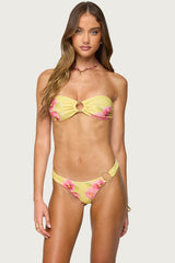 Miley Floral Bandeau Bikini Top
