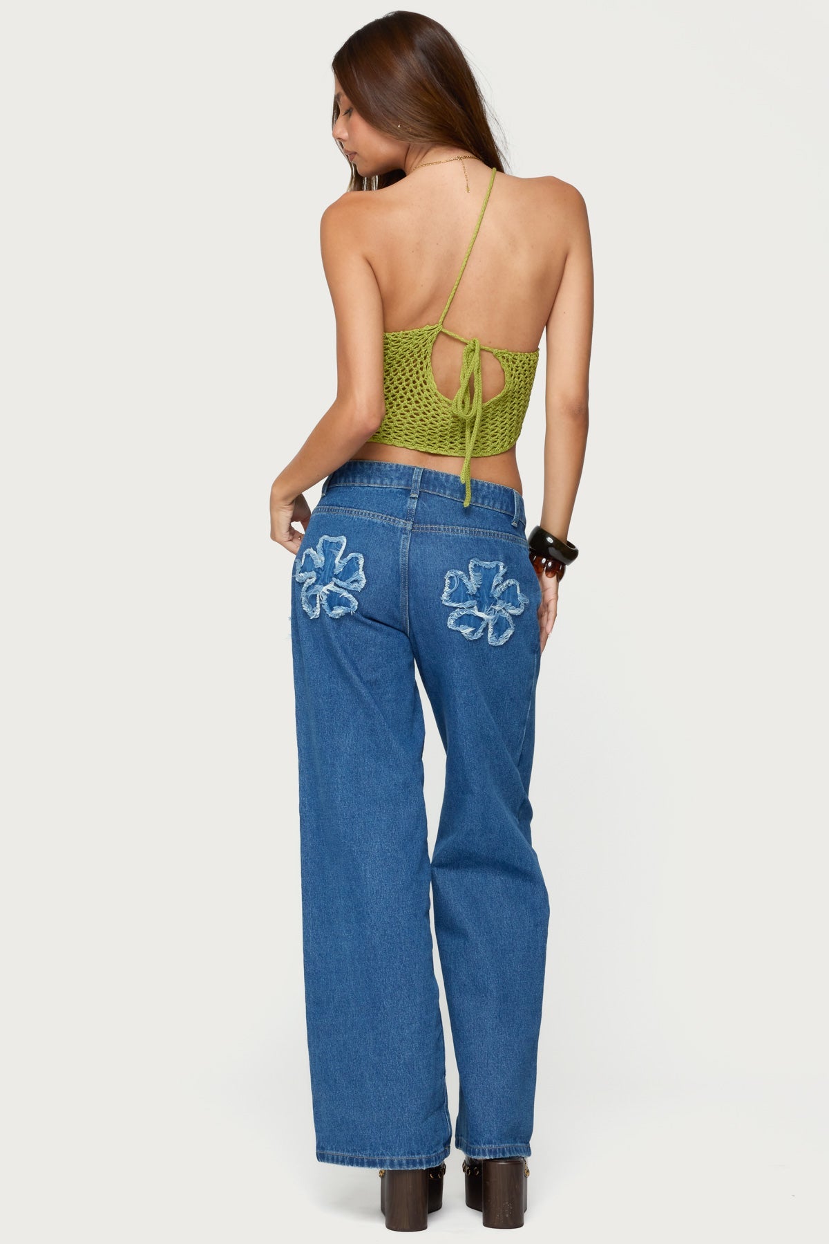 Flower Patch Low Rise Jeans