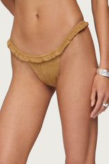 Gilda Faux Suede Bikini Bottoms