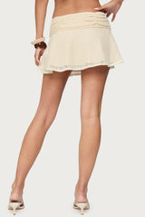 Anja Textured Ruched Mini Skirt